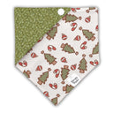 Boho Christmas Candy Canes - Pet dog cat snap on reversible pet bandana accessories