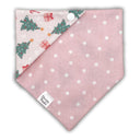 Pink Christmas Tree Gifts Presents - Pet dog cat snap on reversible pet bandana accessories