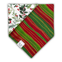 A Kiss under the Mistletoe - Pet dog cat snap on reversible pet bandana accessories