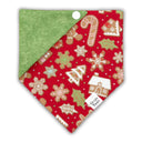 Christmas Gingerbread House - Pet dog cat snap on reversible pet bandana accessories