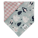 Artic Animals Polar Bears Seals and Penguins with Hearts - Pet dog cat snap on reversible pet bandana accessories