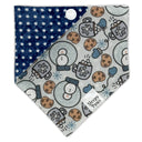 Snowman Snow Globe Warm Hot Chocolate Cookies - Pet dog cat snap on reversible pet bandana accessories