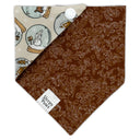 Christmas Snow Globe Reindeers Gingerbread House Snowman- Pet dog cat snap on reversible pet bandana accessories