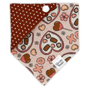 Chocolate sweets heart lollipop - Pet dog cat snap on reversible pet bandana accessories