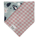 Artic Animals Polar Bears Seals and Penguins with Hearts - Pet dog cat snap on reversible pet bandana accessories
