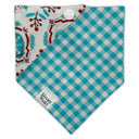 Poinsettia Christmas Patterns - Pet dog cat snap on reversible pet bandana accessories