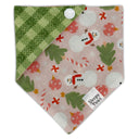Pink Christmas Tree Ornaments Snowman - Pet dog cat snap on reversible pet bandana accessories