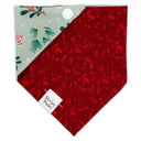 Reindeer Pine Mistletoe - Pet dog cat snap on reversible pet bandana accessories