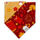 Chinese Lunar New Year Red Envelope Lantern Fortune Cookie - Pet dog cat snap on reversible pet bandana accessories