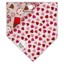 Chocolate candy valentine hearts - Pet dog cat snap on reversible pet bandana accessories