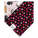 Kittens with heart balloons - Pet dog cat snap on reversible pet bandana accessories