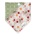 Spring Flower Ladybugs - Pet dog cat snap on reversible pet bandana accessories