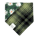 Lucky Spring Flower Four Leaf Clover - Pet dog cat snap on reversible pet bandana accessories