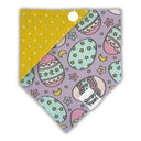 Starry Easter Eggs - Pet dog cat snap on reversible pet bandana accessories