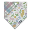 Easter Pastel Bunnies - Pet dog cat snap on reversible pet bandana accessories