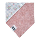 Pastel Watercolor Floral Flowers - Pet dog cat snap on reversible pet bandana accessories