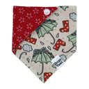 Spring Showers Rain Pour Rainboots - Pet dog cat snap on reversible pet bandana accessories