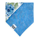 Blue Hydrangea - Pet dog cat snap on reversible pet bandana accessories