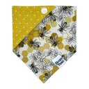 Save the Honey Bees - Pet dog cat snap on reversible pet bandana accessories
