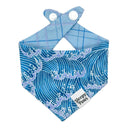 Beach Waves - Pet dog cat snap on reversible pet bandana accessories