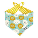 Smiley Summer Clouds - Pet dog cat snap on reversible pet bandana accessories