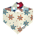 Pinwheel Fireworks - Pet dog cat snap on reversible pet bandana accessories