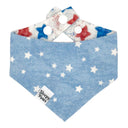 Star Spangled Sparklers - Pet dog cat snap on reversible pet bandana accessories