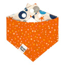 Seaside treasures - starfish shells - Pet dog cat snap on reversible pet bandana accessories