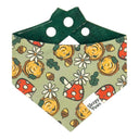 Whimsical woodlands - fairy mushroom acorn forest - Pet dog cat snap on reversible pet bandana accessories