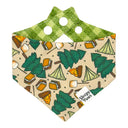 Smore summer camping trip - Pet dog cat snap on reversible pet bandana accessories