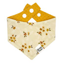Golden Petals - fall floral flower petals leaves in forest wootd - Pet dog cat snap on reversible pet bandana accessories