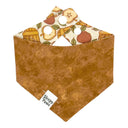 Apple Picking Days - fall harvest red green apple basket picking - Pet dog cat snap on reversible pet bandana accessories