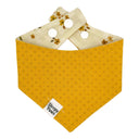 Golden Petals - fall floral flower petals leaves in forest wootd - Pet dog cat snap on reversible pet bandana accessories