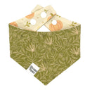 Pretty in Pumpkin - blush pink pumpkin harvest with sweet pink bows - Pet dog cat snap on reversible pet bandana accessories