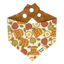 Apple Picking Days - fall harvest red green apple basket picking - Pet dog cat snap on reversible pet bandana accessories