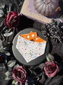 Boo Crew - minimal skeleton ghost pumpkin - Pet dog cat snap on reversible pet bandana accessories