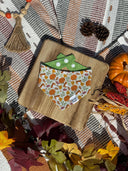 Harvest Slice - fall pumpkin patch pie - Pet dog cat snap on reversible pet bandana accessories