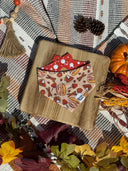 Pumpkin Spice Bakery - cinnamon roll pumpkin spice pie fall treats - Pet dog cat snap on reversible pet bandana accessories
