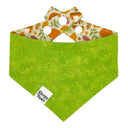 Harvest Slice - fall pumpkin patch pie - Pet dog cat snap on reversible pet bandana accessories