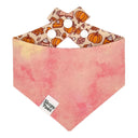 Sip of Autumn - cozy pumpkin spice latte drink - Pet dog cat snap on reversible pet bandana accessories
