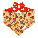 Pumpkin Spice Bakery - cinnamon roll pumpkin spice pie fall treats - Pet dog cat snap on reversible pet bandana accessories