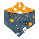 Under the Moonlit Spell - witchcraft wizard magic potion crystals - Pet dog cat snap on reversible pet bandana accessories