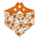 Spooky Rodeo - western cowboy ghost pumpkin - Pet dog cat snap on reversible pet bandana accessories