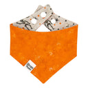 Boo Crew - minimal skeleton ghost pumpkin - Pet dog cat snap on reversible pet bandana accessories