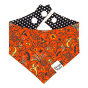 Spooky Swirls - halloween swirl fun - Pet dog cat snap on reversible pet bandana accessories