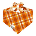 Slice of Fall - whipped cream on fall pumpkin pie - Pet dog cat snap on reversible pet bandana accessories